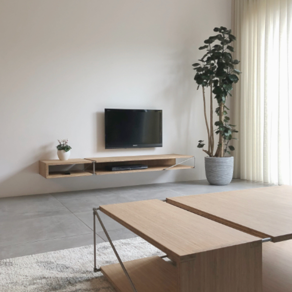 tv-meubel van massief bamboe